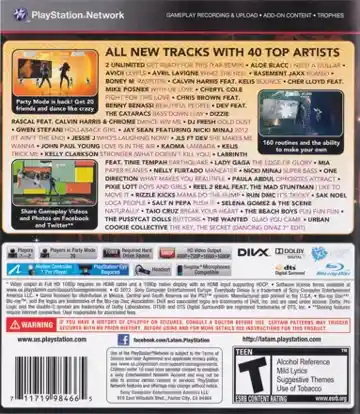 Everybody Dance (USA) (v1.01) (Disc) (Update) box cover back